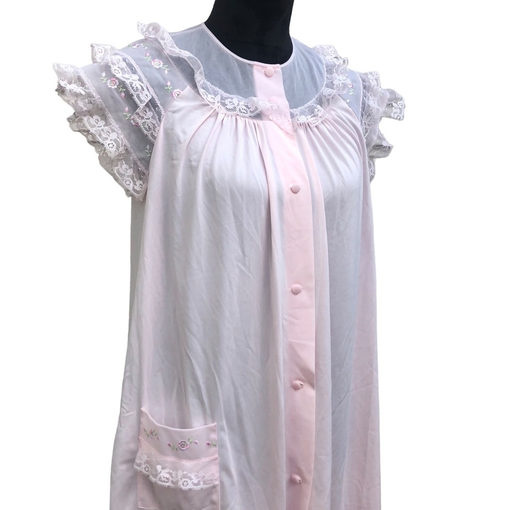 Shadowline Pink Sheer Nylon Nightie size Small - Picture 3 of 10